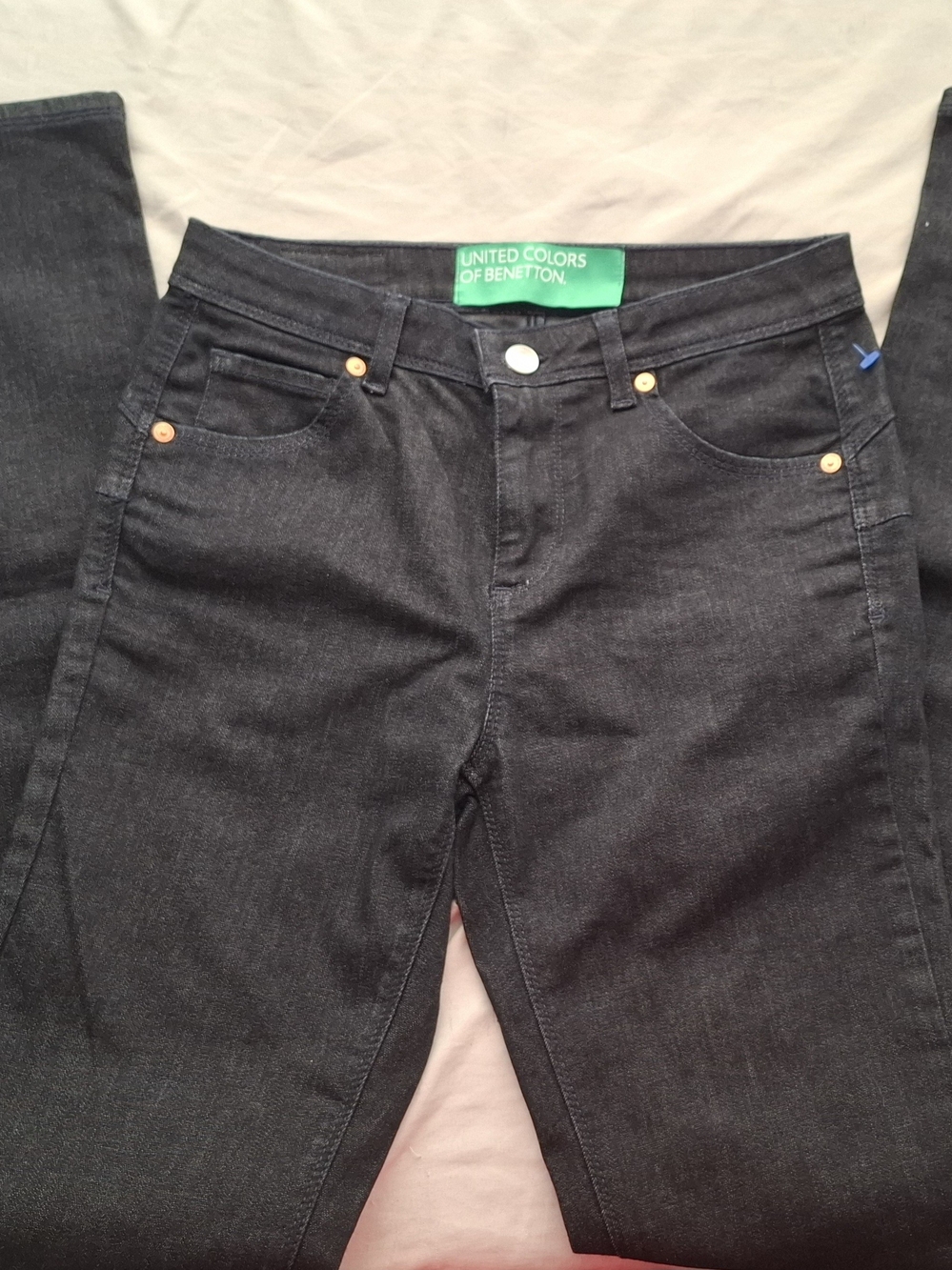 United Colors Of Benetton Women’s Low Rise Dark Black Skinny Jeans